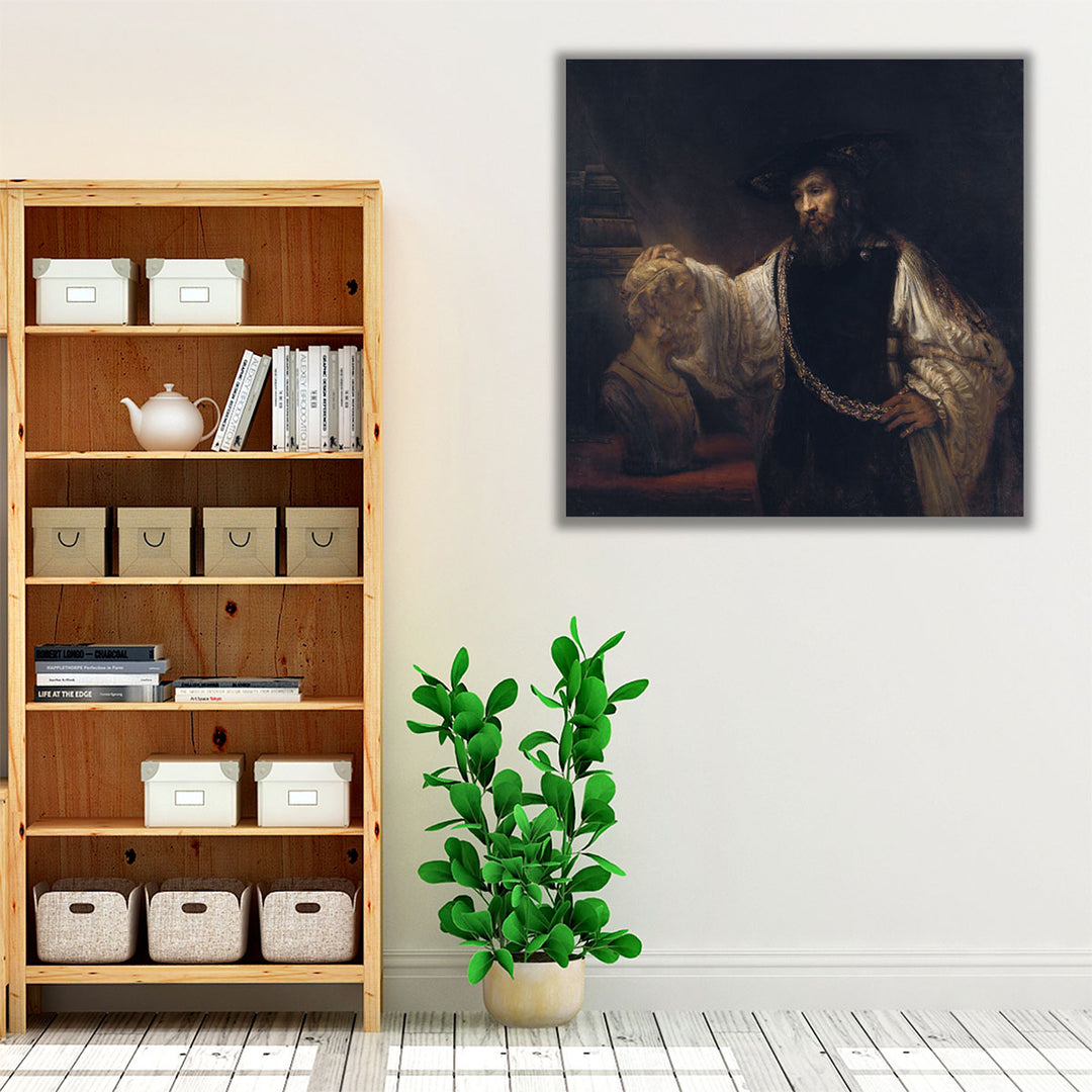 Rembrandt Aristotle with a Bust of Homer - Canvas Print Wall Art