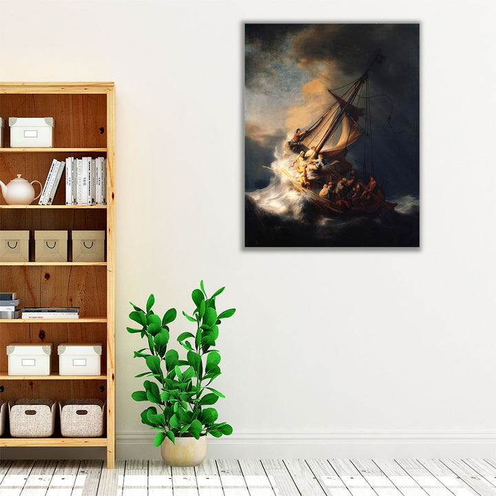 Rembrandt Christ in the Storm on the Lake of Galilee - Canvas Print Wall Art