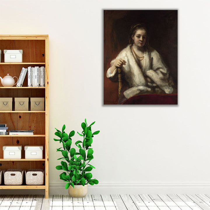 Rembrandt, Portrait of Hendrickje Stoffels - Canvas Print Wall Art