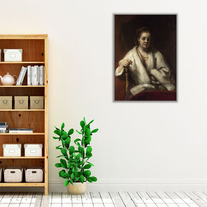 Rembrandt, Portrait of Hendrickje Stoffels - Canvas Print Wall Art