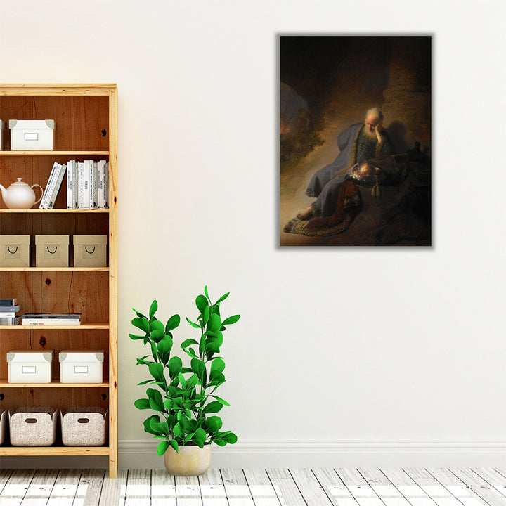 Jeremia Treurend Over De Verwoesting Van Jeruzalem - Canvas Print Wall Art