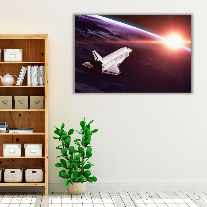 Space Shuttle Taking off On a Mission - Canvas Print Wall Art