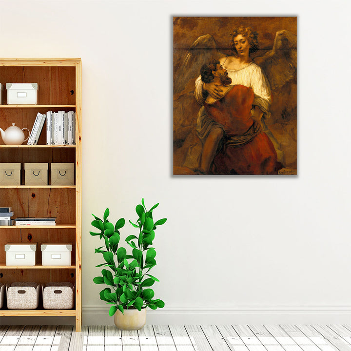 Jacob Wrestling with the Angel, 1659 - Canvas Print Wall Art
