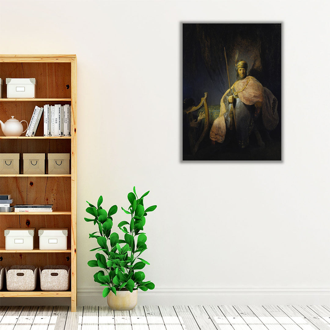 David Playing the Harp in front of Saul, 1630-1631 - Canvas Print Wall Art