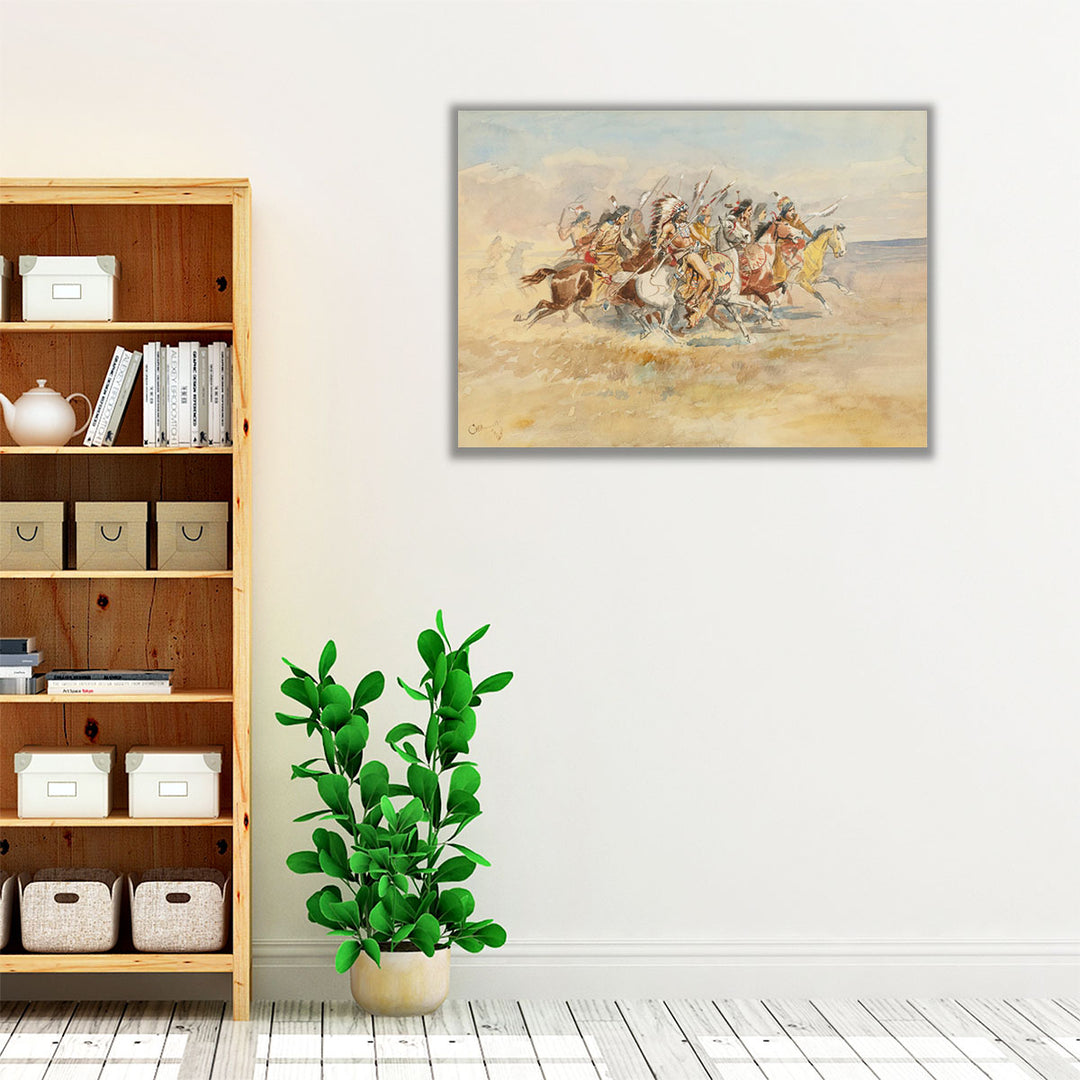 Blackfeet War Party, 1896 - Canvas Print Wall Art