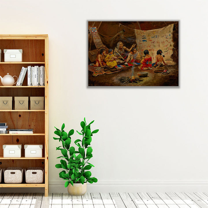 The Kindergarten, The Story Teller - Canvas Print Wall Art