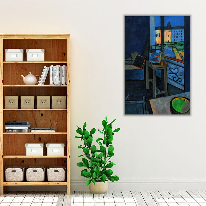 Interior with a Goldfish Bowl - Canvas Print Wall Art