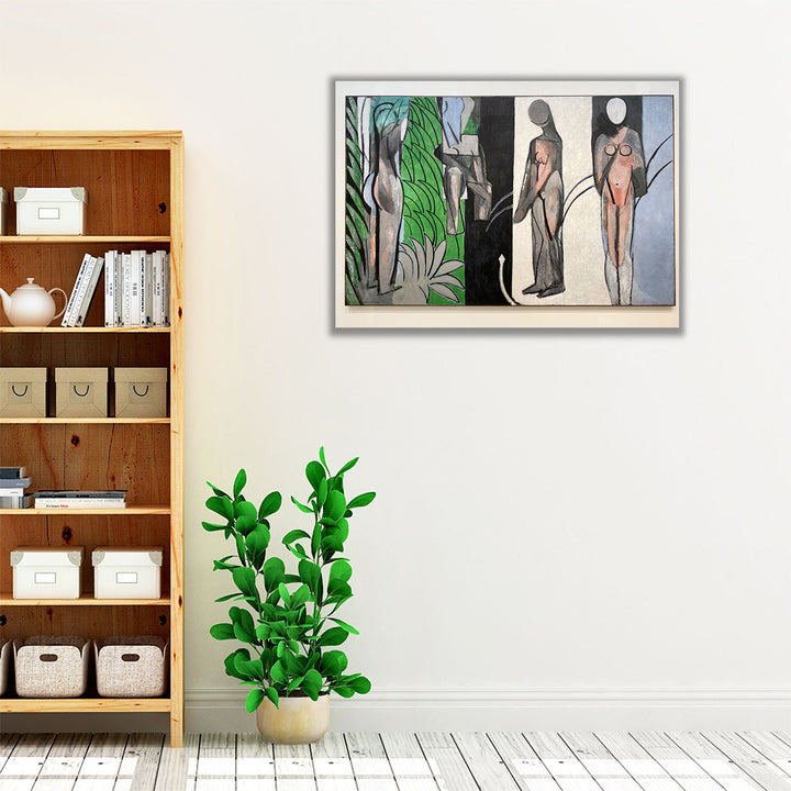 Bathers by a River - Canvas Print Wall Art