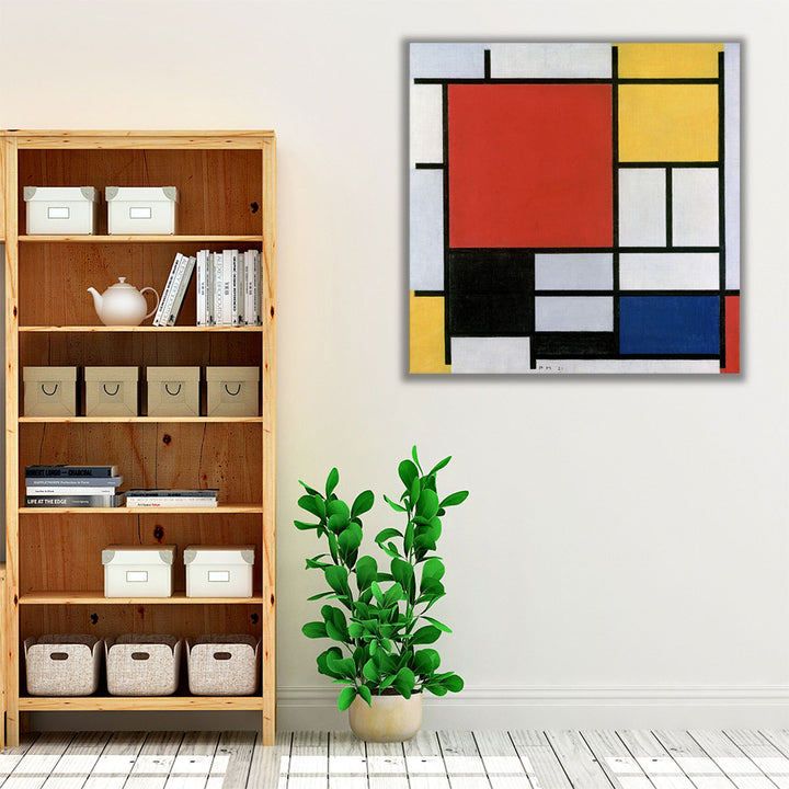 Composition with Red, Yellow, Blue, and Black, 1921 - Canvas Print Wall Art