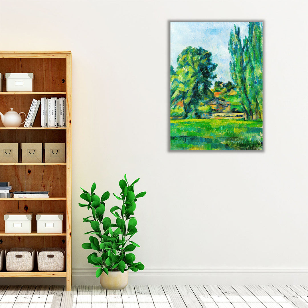 Landscape with Poplars 1885-1887 - Canvas Print Wall Art