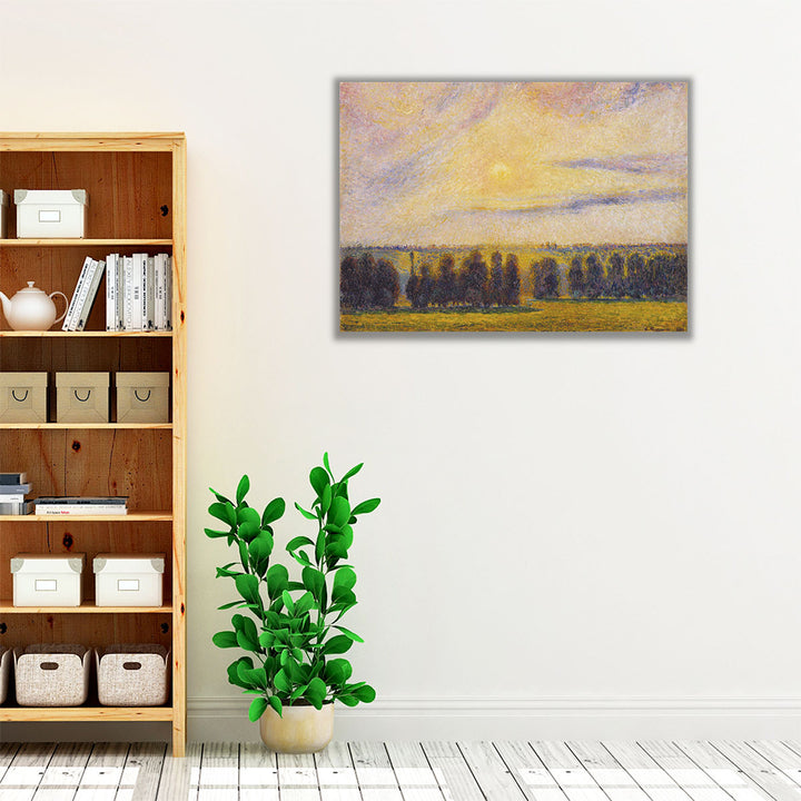 Sunset at Eragny - Canvas Print Wall Art
