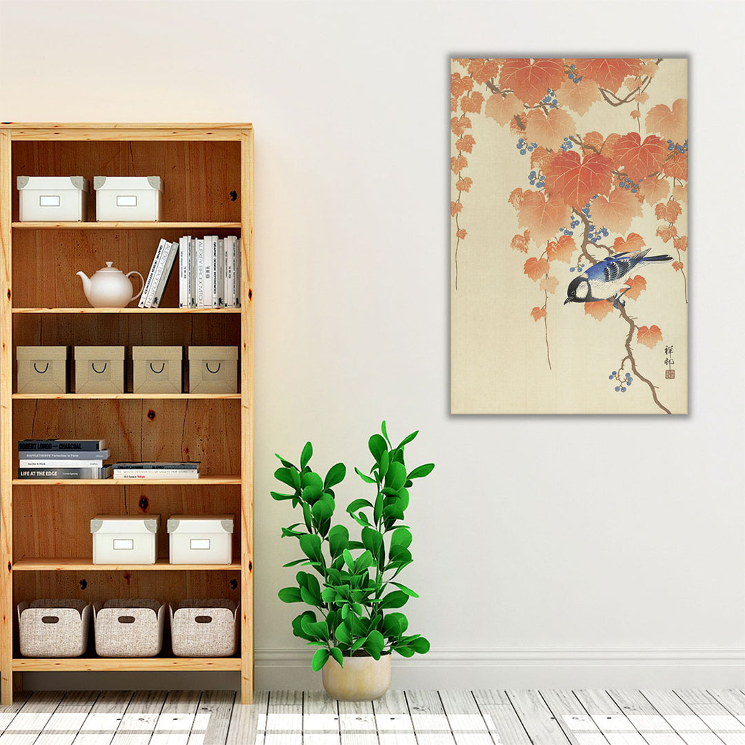 Great Tit on Paulownia Branch, 1925-1936 - Canvas Print Wall Art