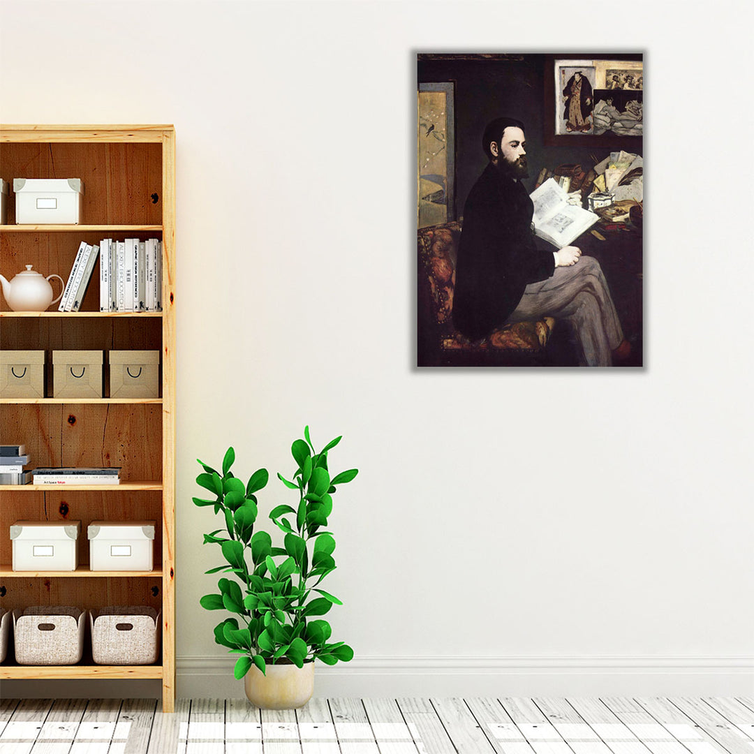 Portrait of Emile Zola, 1868 - Canvas Print Wall Art