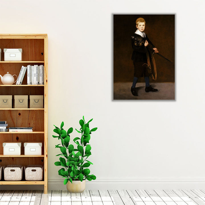 Boy Carrying a Sword - Canvas Print Wall Art