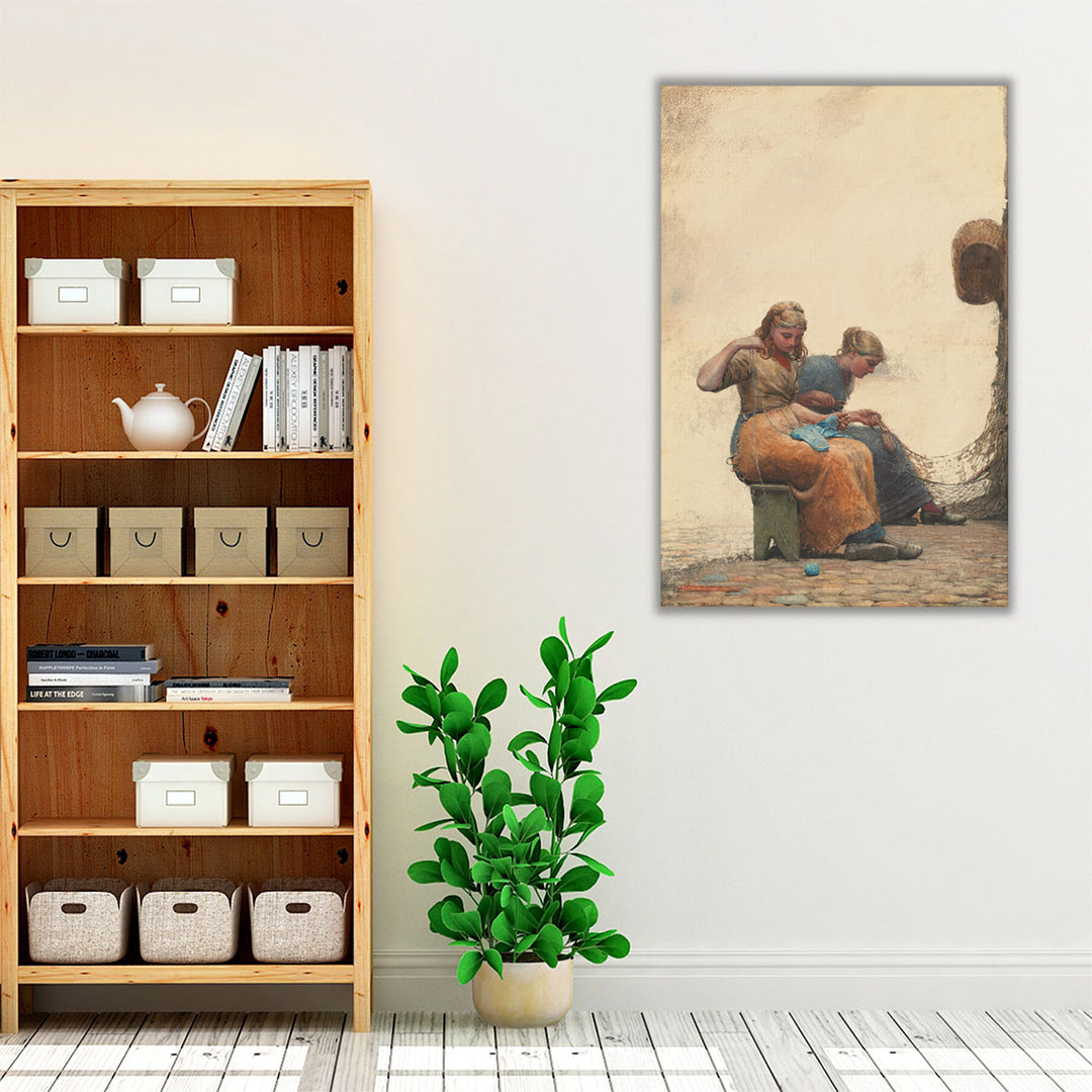 Mending the Nets - Canvas Print Wall Art