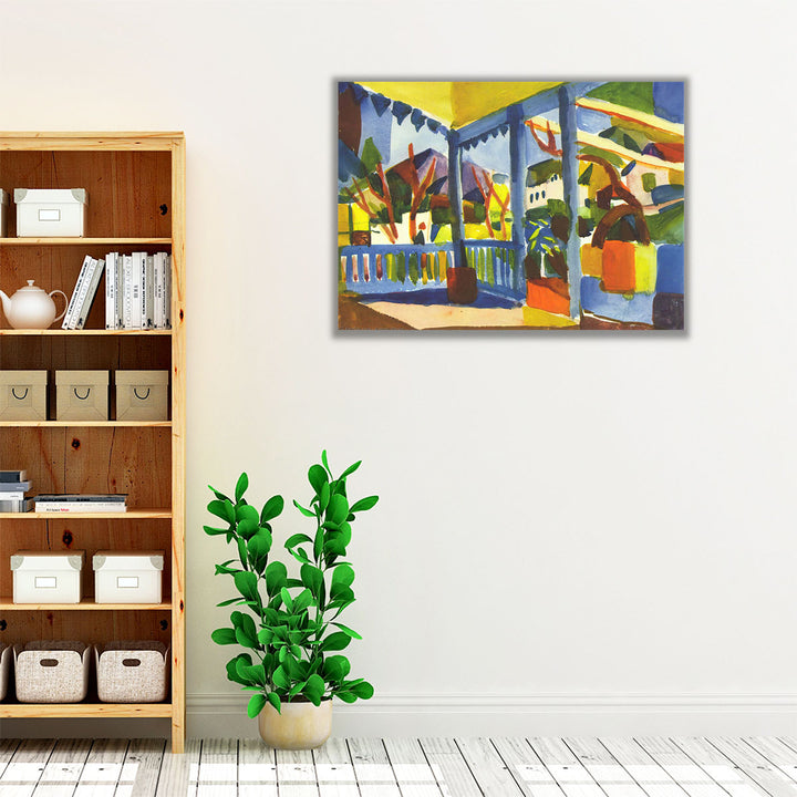 Terrace of the Country House in St. Germain - Canvas Print Wall Art