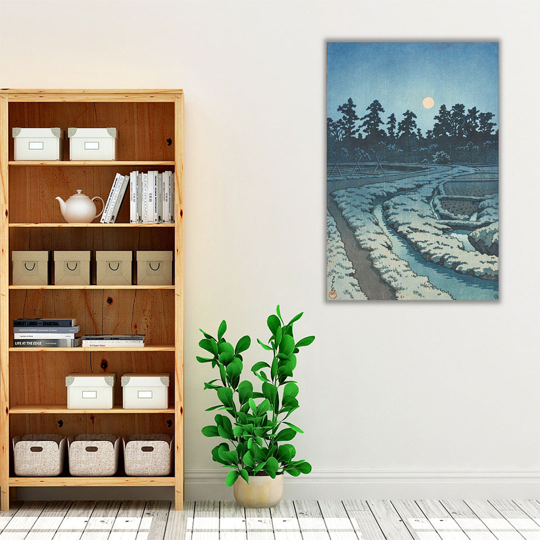 Moon at Ayashi, Miyagi Prefecture - Canvas Print Wall Art
