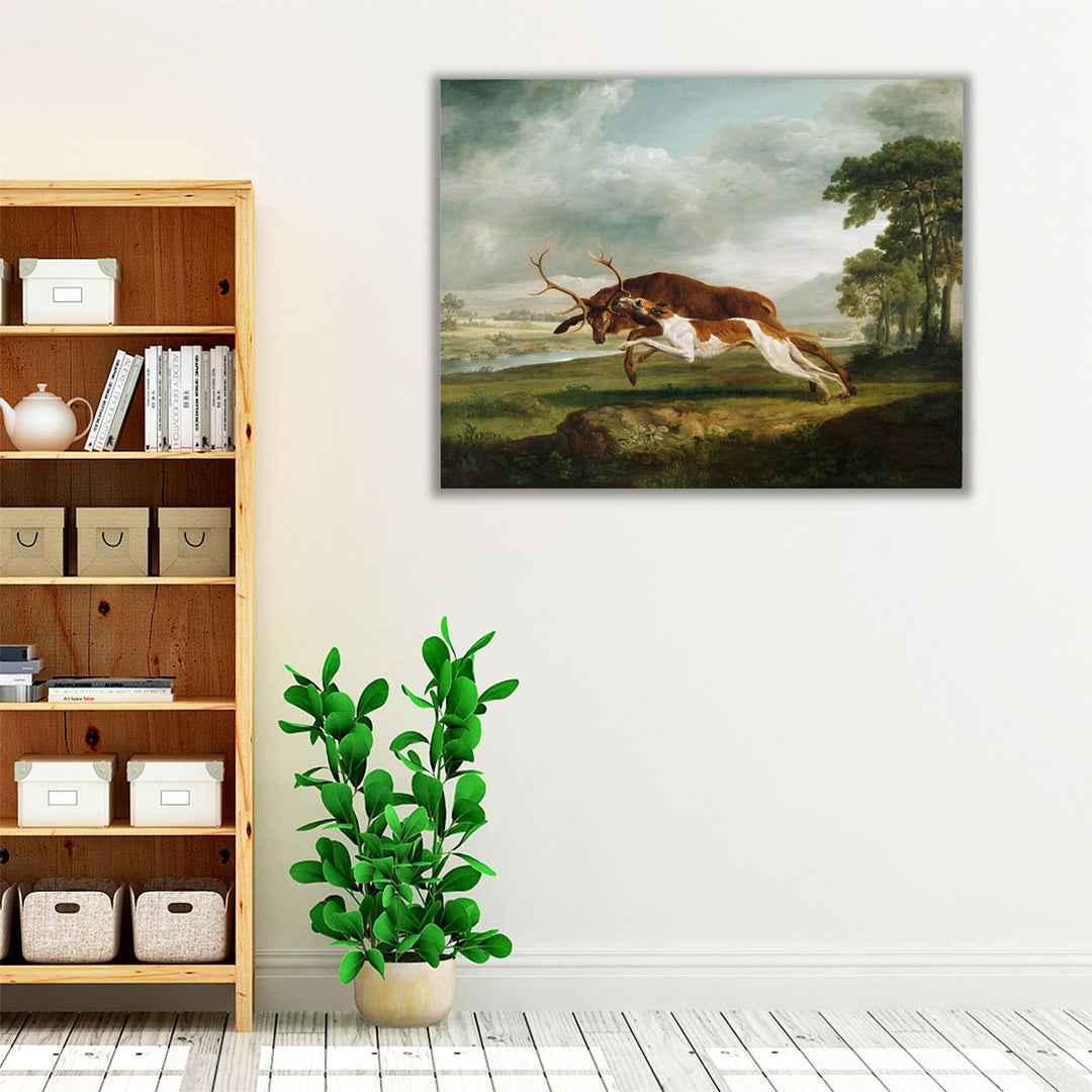 Hound Coursing a Stag, 1762 - Canvas Print Wall Art