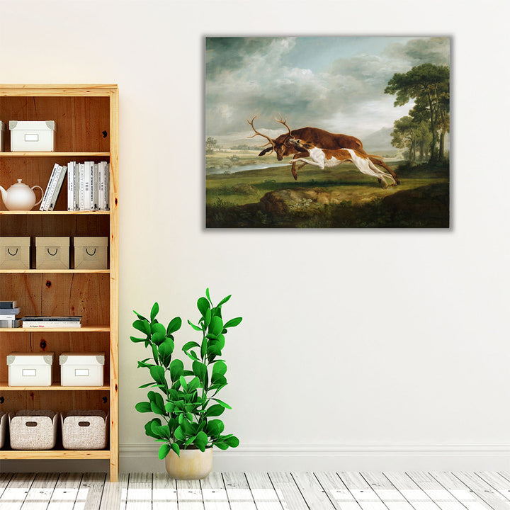 Hound Coursing a Stag, 1762 - Canvas Print Wall Art