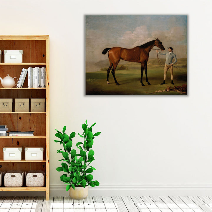 Molly Long Legs with her Jockey - Canvas Print Wall Art