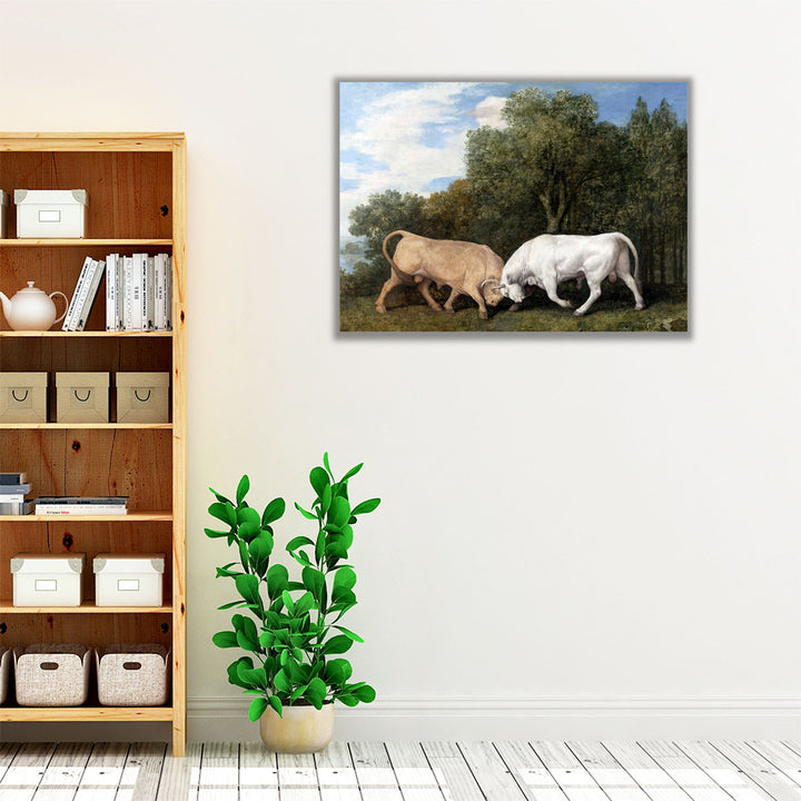 Bulls Fighting, 1786 - Canvas Print Wall Art