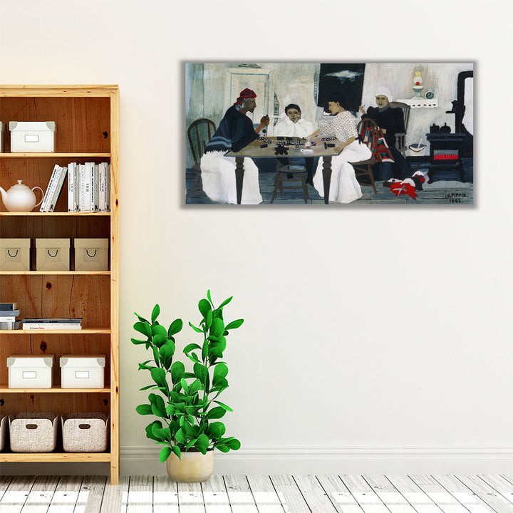 Domino Players, 1943 - Canvas Print Wall Art