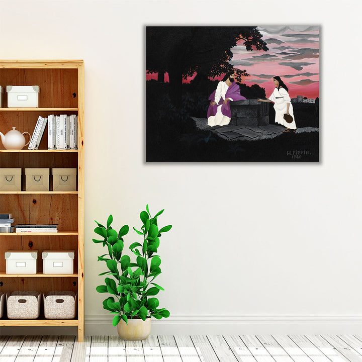 Christ and the Woman of Samaria - Canvas Print Wall Art
