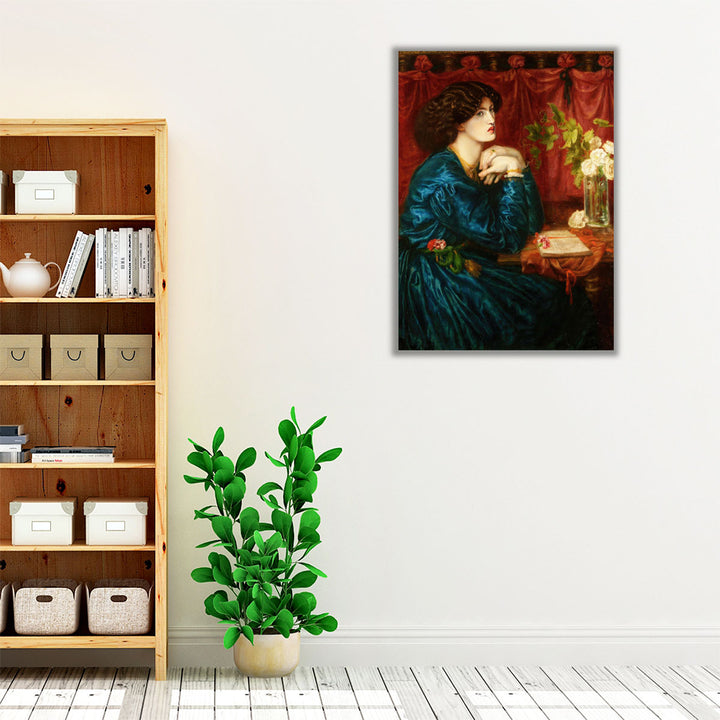 The Blue Silk Dress - Canvas Print Wall Art