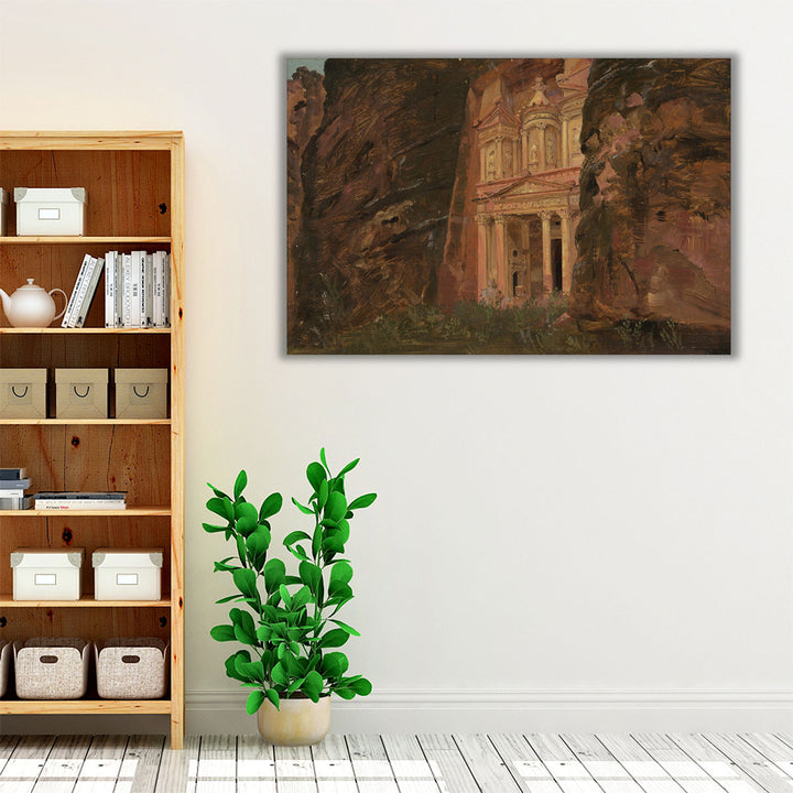El Khasneh, Petra, Late February 1868 - Canvas Print Wall Art