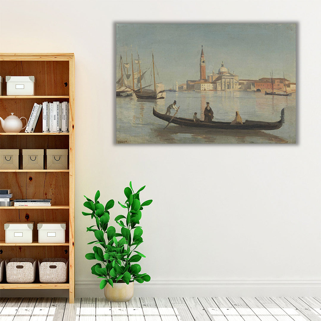 Venice Gondola on the Grand Canal - Canvas Print Wall Art