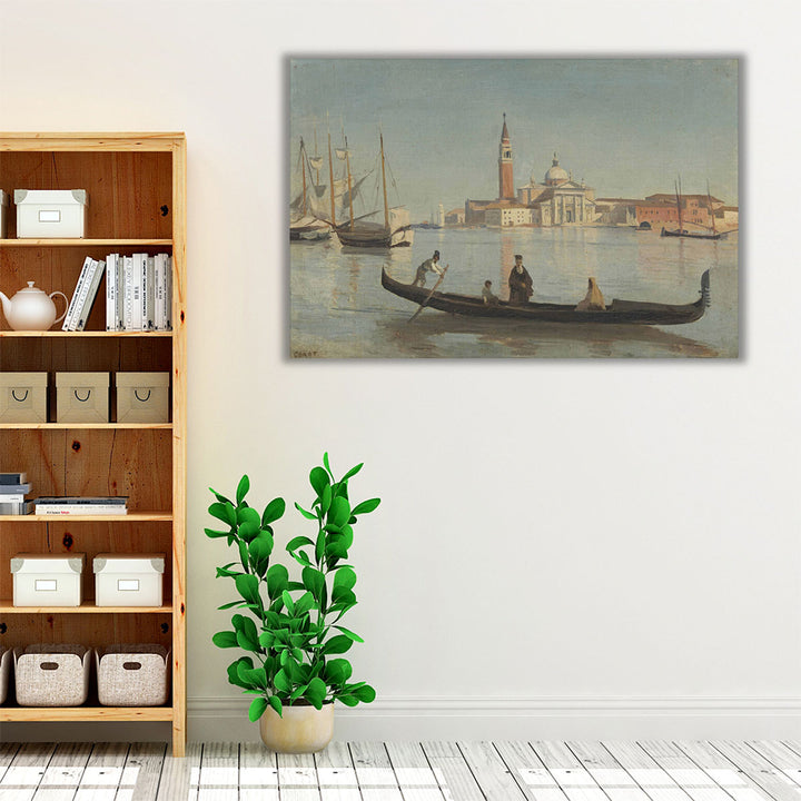 Venice Gondola on the Grand Canal - Canvas Print Wall Art