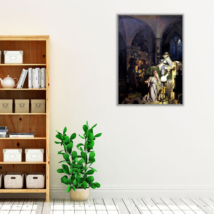 The Alchemist Discovering Phosphorus - Canvas Print Wall Art