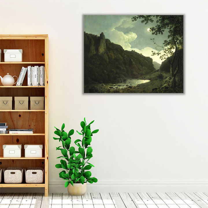 Dovedale by Moonlight - Canvas Print Wall Art