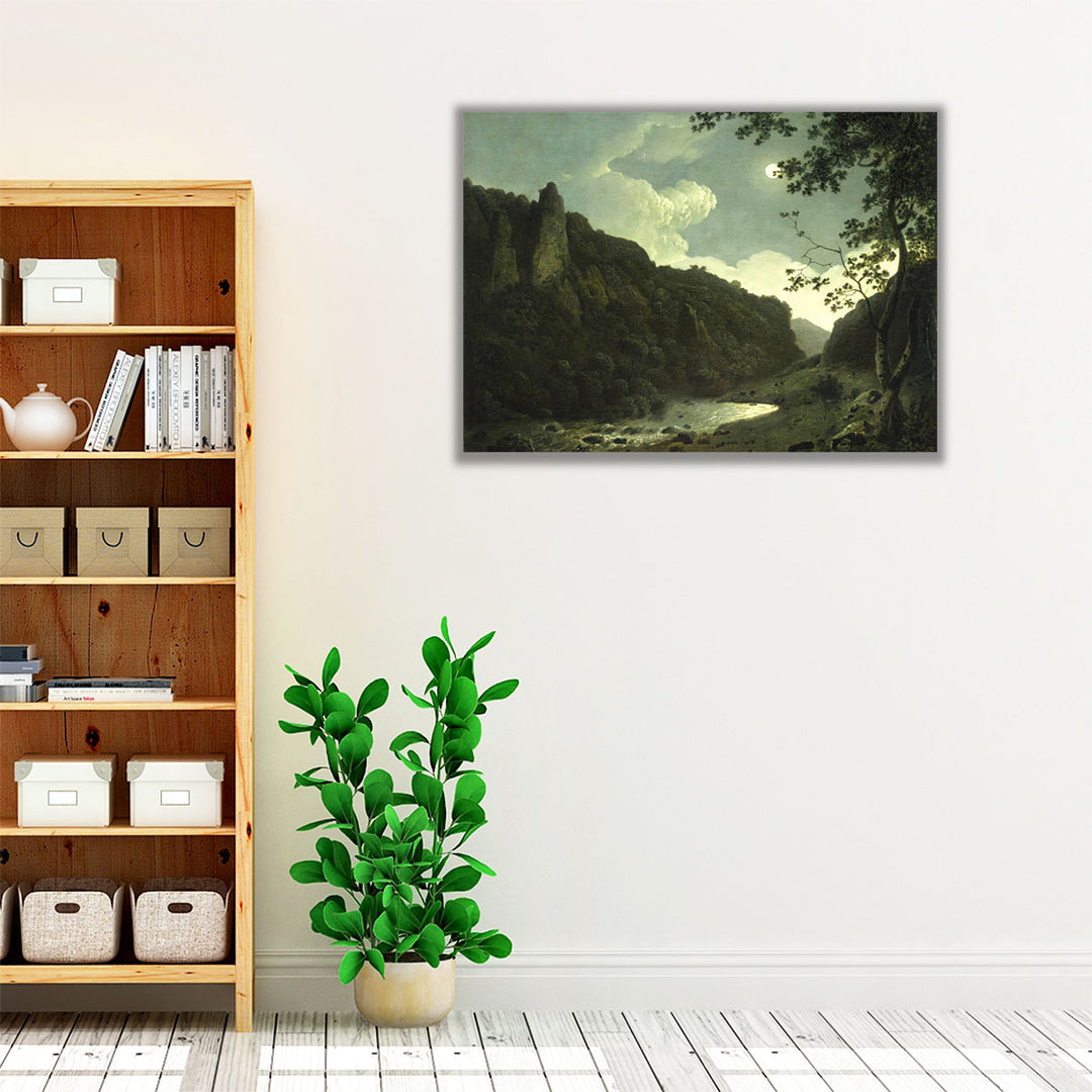 Dovedale by Moonlight - Canvas Print Wall Art