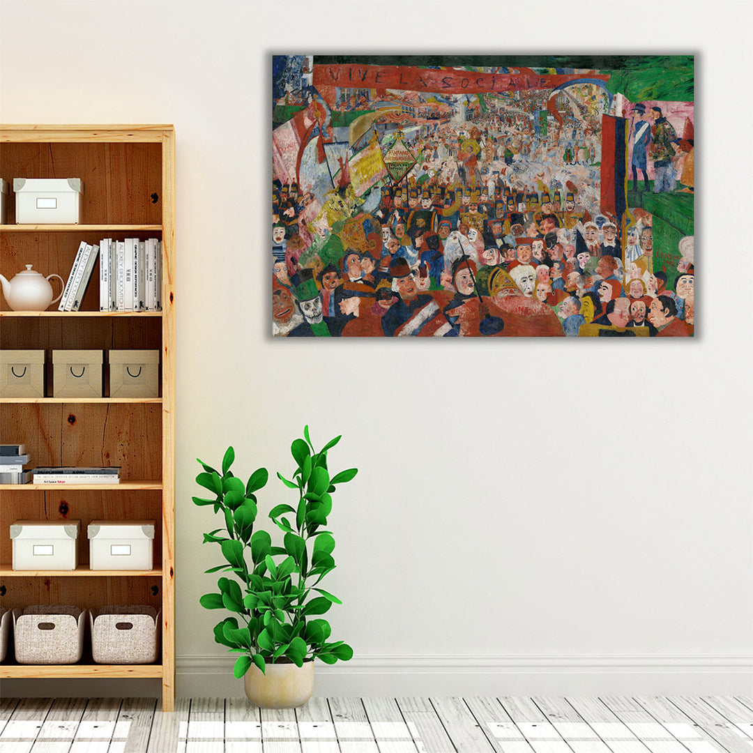 Christ's Entry Into Brussels in 1889 - Canvas Print Wall Art