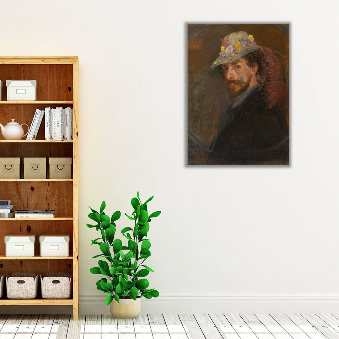 Self‑Portrait with Flowered Hat, 1902 - Canvas Print Wall Art