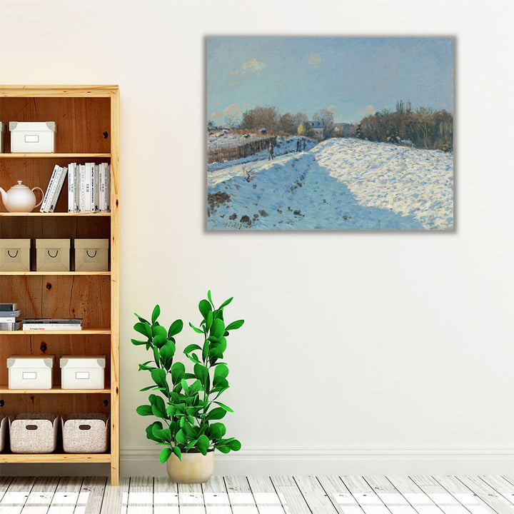 Alfred Sisley Snow Effect in Louveciennes,  1874 - Canvas Print Wall Art