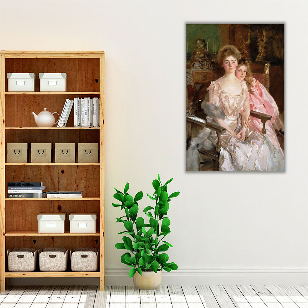 Mrs. Fiske Warren and Her Daughter Rachel - Canvas Print Wall Art