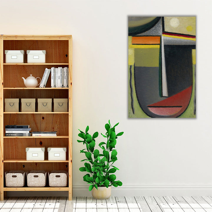 Abstract Head, Inner Vision Green-Gold, 1926 - Canvas Print Wall Art