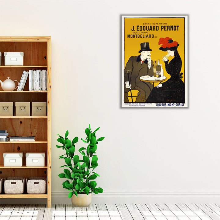 Man and Woman at a Cafe, 1900 - Canvas Print Wall Art