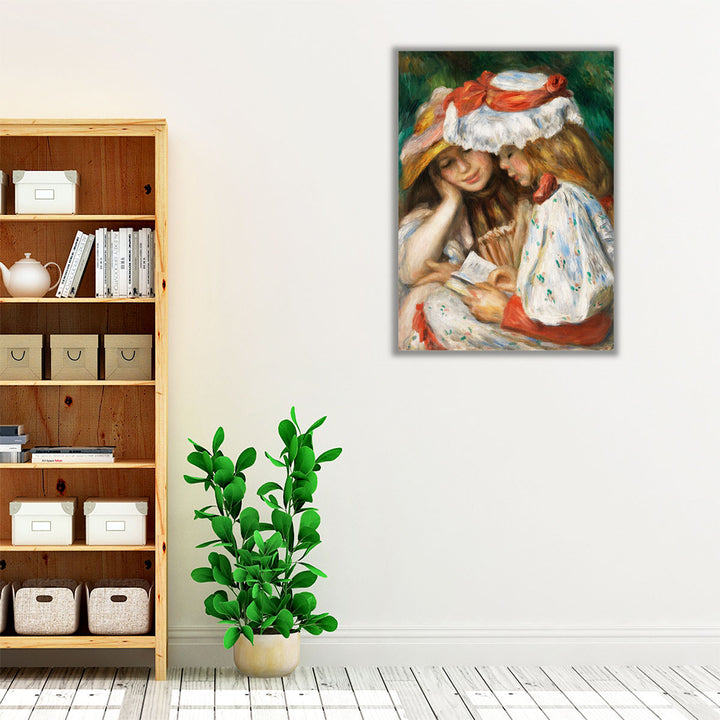 Two Girls Reading, 1890–1891 - Canvas Print Wall Art