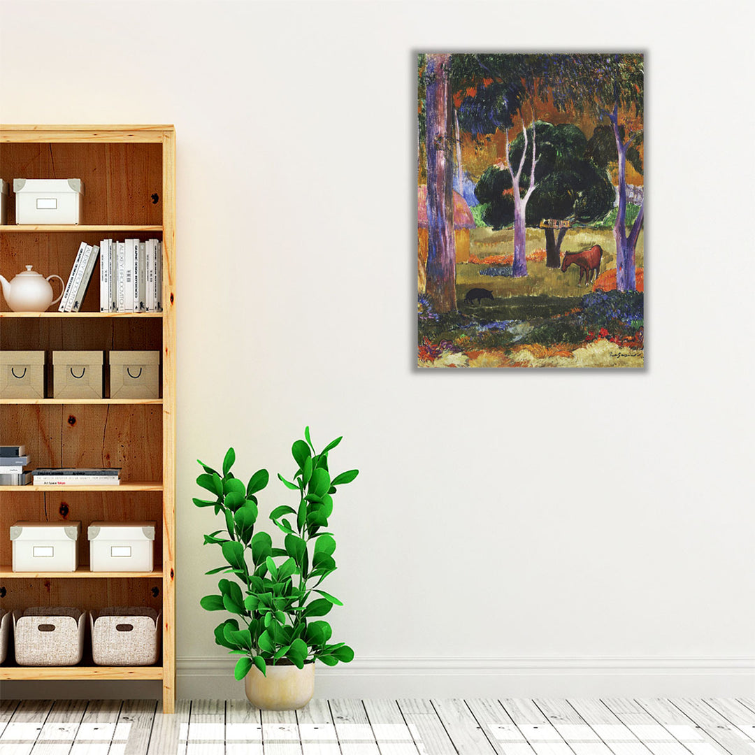Landscape with a Pig and a Horse 1903 - Canvas Print Wall Art