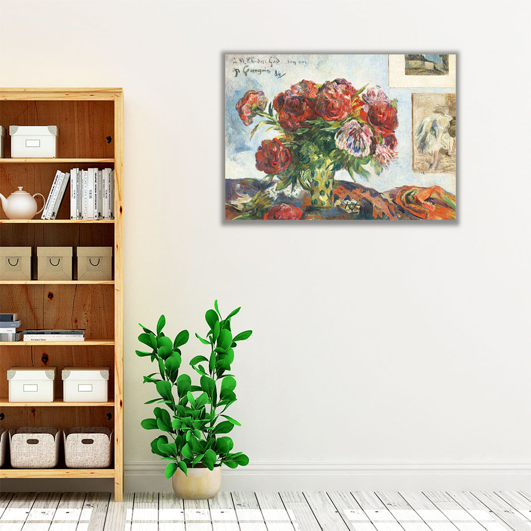 Still Life with Peonies, 1884 - Canvas Print Wall Art