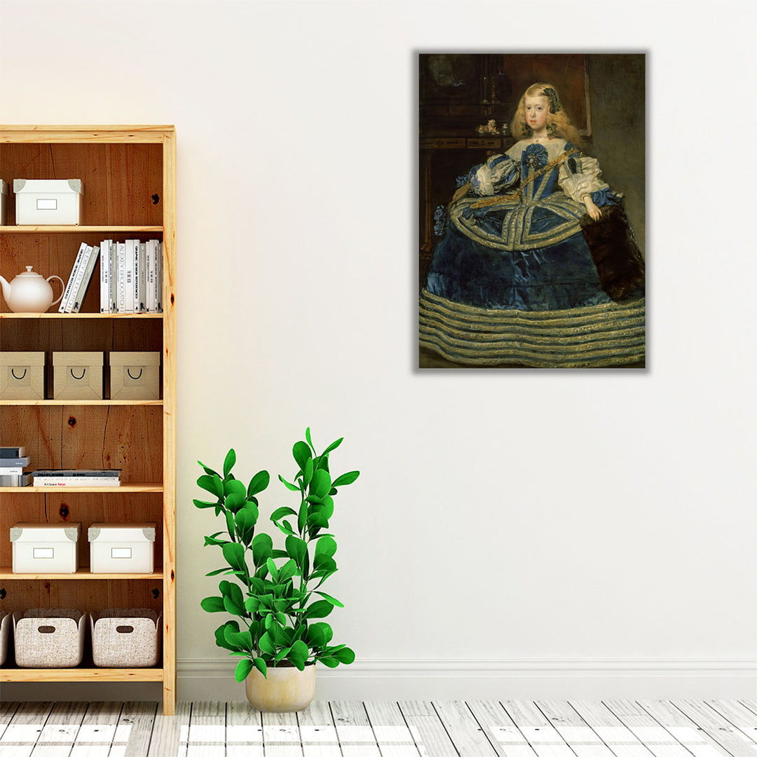 Infanta Margarita Teresa in a Blue Dress - Canvas Print Wall Art