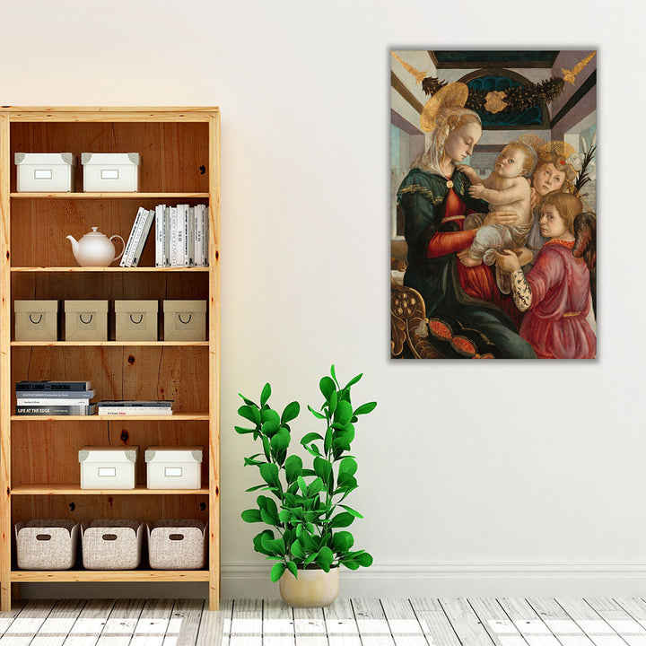 Madonna and Child with Angels - Canvas Print Wall Art