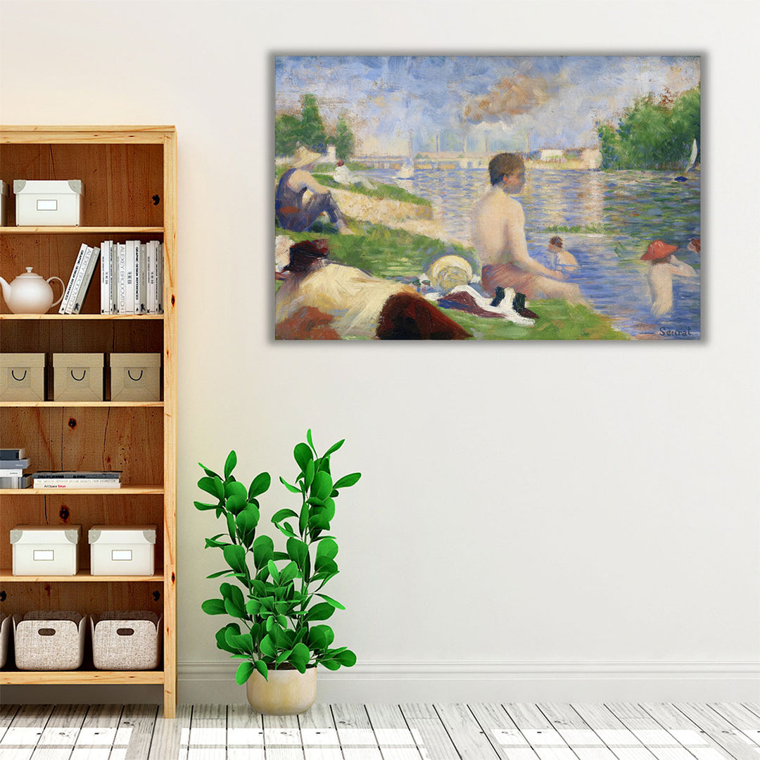 Final Study for Bathers at Asnieres, 1883 - Canvas Print Wall Art