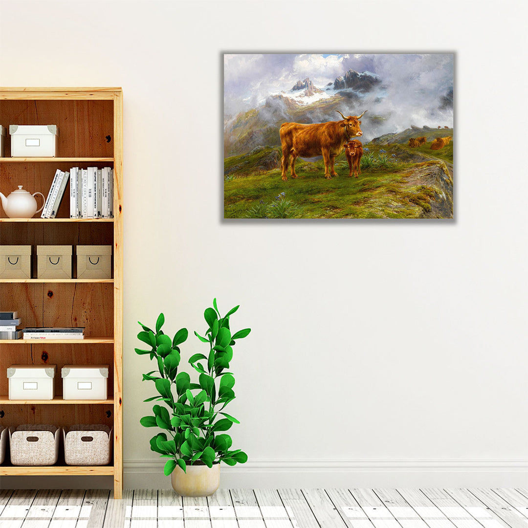 Highland Cattle, 1876 - Canvas Print Wall Art