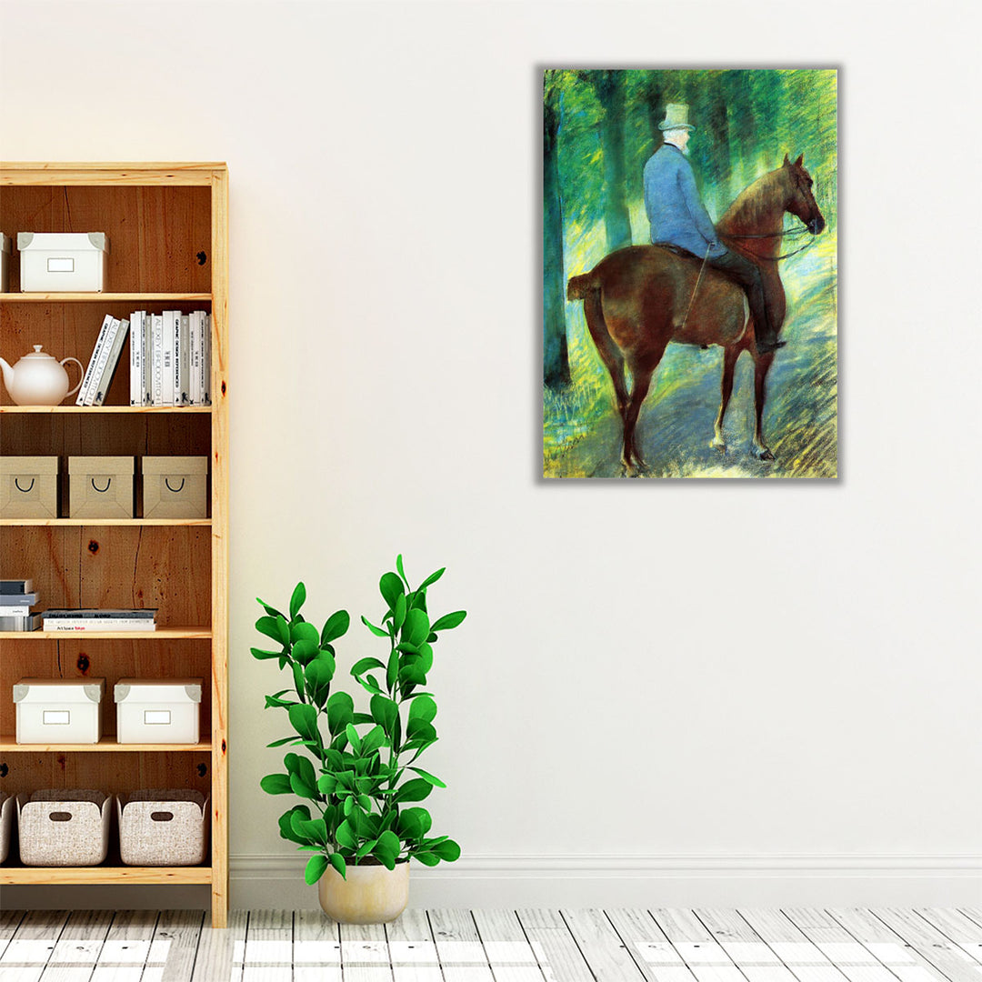 Mr Robert S Cassatt on Horseback - Canvas Print Wall Art