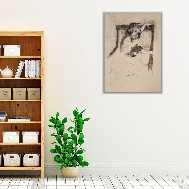 Kneeling in an Armchair - Canvas Print Wall Art