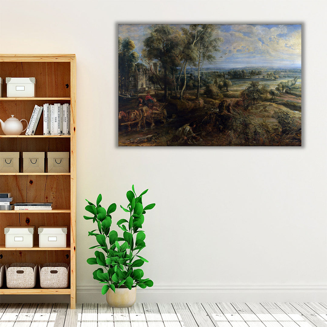 A View of Het Steen in the Early Morning - Canvas Print Wall Art